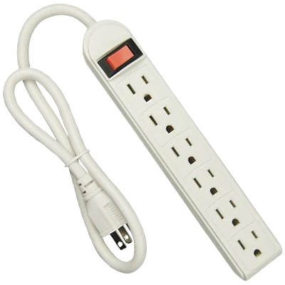 Safe Master Electrician White 6-Outlet Power Strip 2-Pk Official