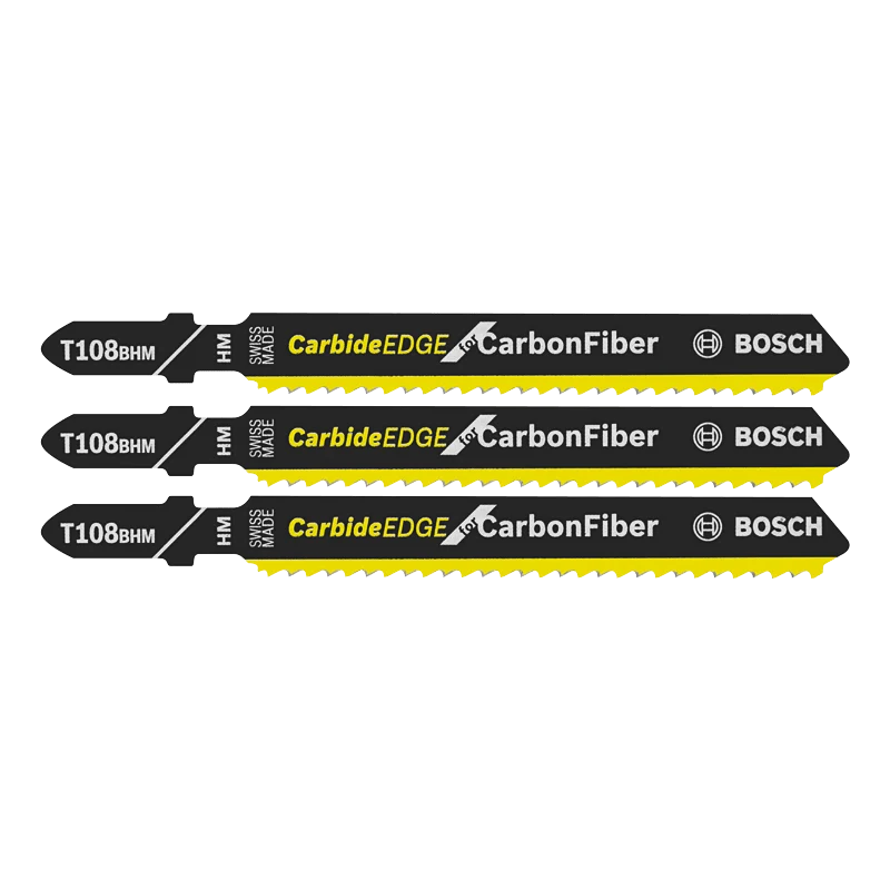 Authentic Bosch 12 TPI Carbide Edge T-Shank Jigsaw Blade 3-Pack Proven