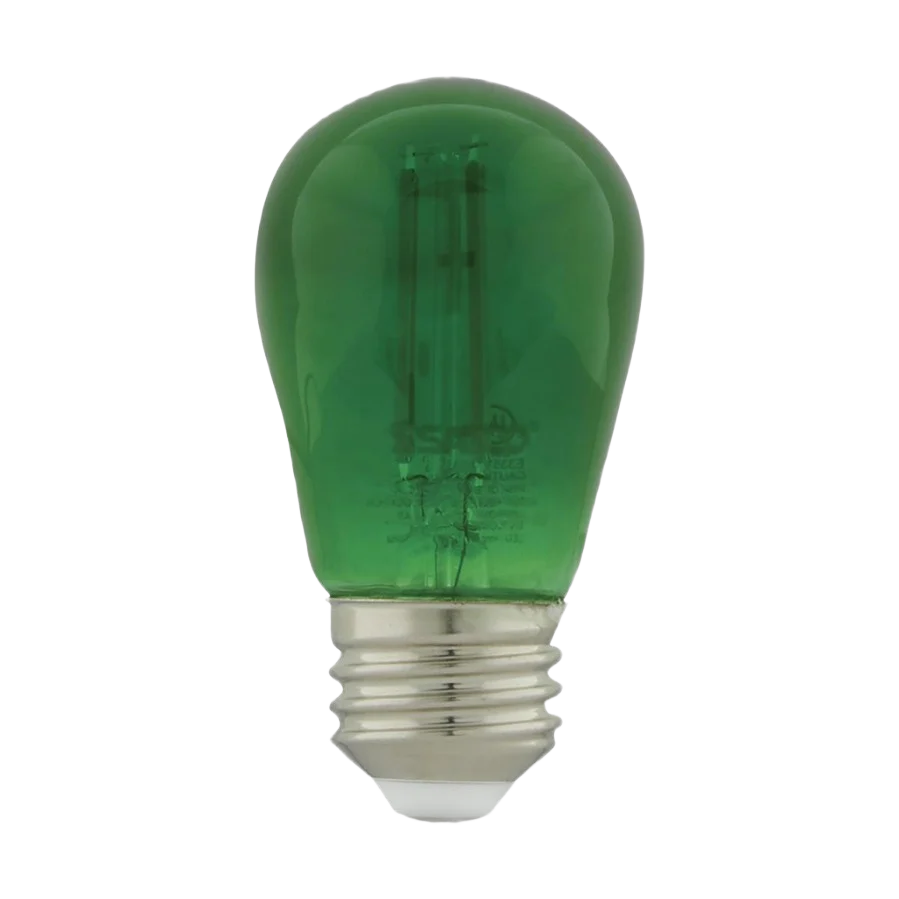Easy-to-Use Satco 1 Watt S14 LED Filament Green Transparent Light Bulb 4-Pack Pure