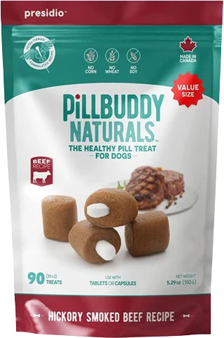 Crafted Presidio PillBuddy Beef Treats for Dogs 90-Count Efficient