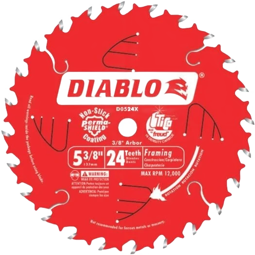 Soft Diablo 5-3 8-In. 24-Tooth Framing Trim Saw Blade Reliable