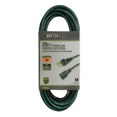 Sustainable Master Electrician 20′ 16 3 SJTW Outdoor Extension Cord Official