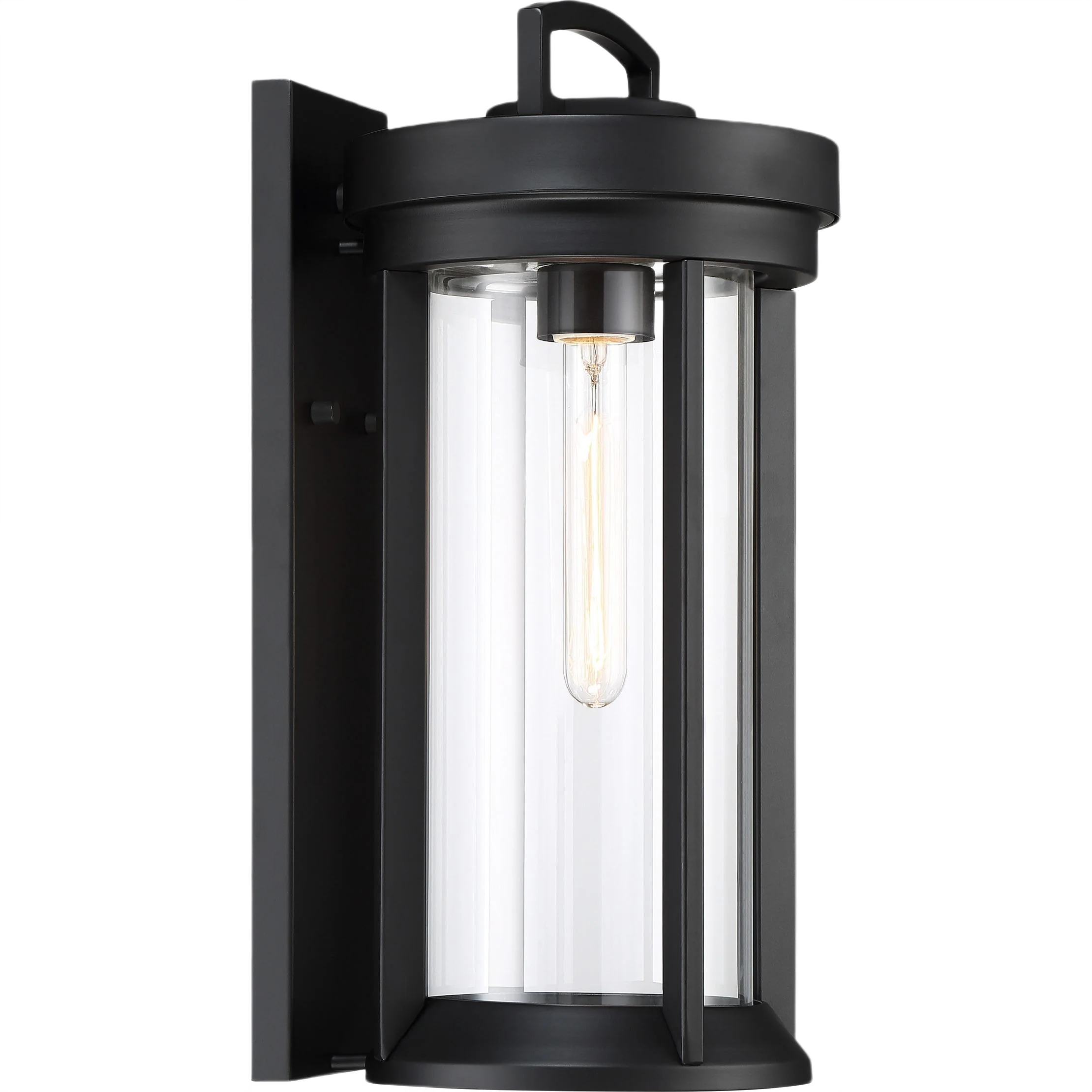 Fast Satco Huron 1-Light Medium Wall Lantern w Clear Glass Aged Bronze Finish 18 Dependable
