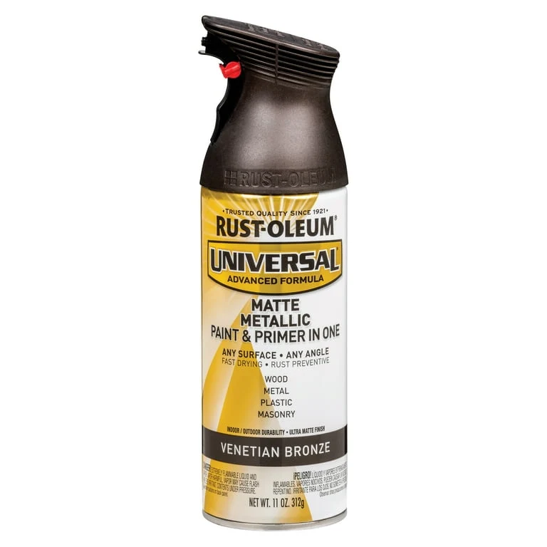 Premium Material Rust-Oleum Universal Premium Matte Metallic Spray Paint Venetian Bronze 11 oz. Easy-to-Use