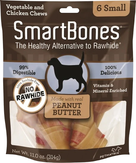 Practical SmartBones Small Peanut Butter Chews for Dogs 6-Pack Original Design