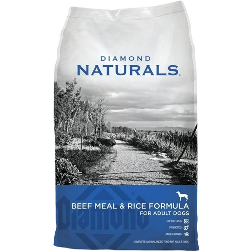 Premium Material Diamond Naturals Beef Meal Rice Formula Adult Dry Dog Food 40 lb. Durable