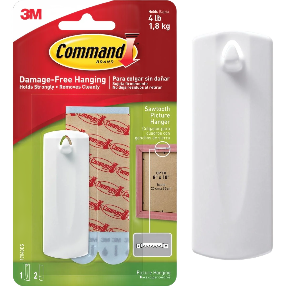 Organic 3M Command Sawtooth Adhesive Picture Hanger User-Friendly
