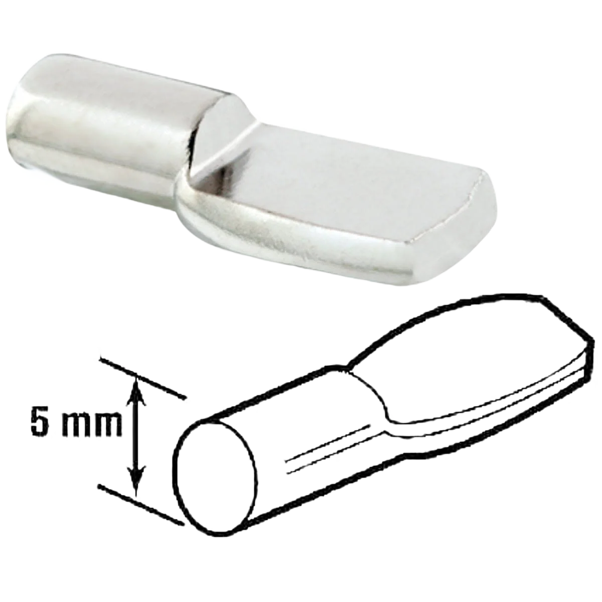 Effective Prime-Line 5mm Nickel Metal Shelf Support Peg 8-Ct Consistent