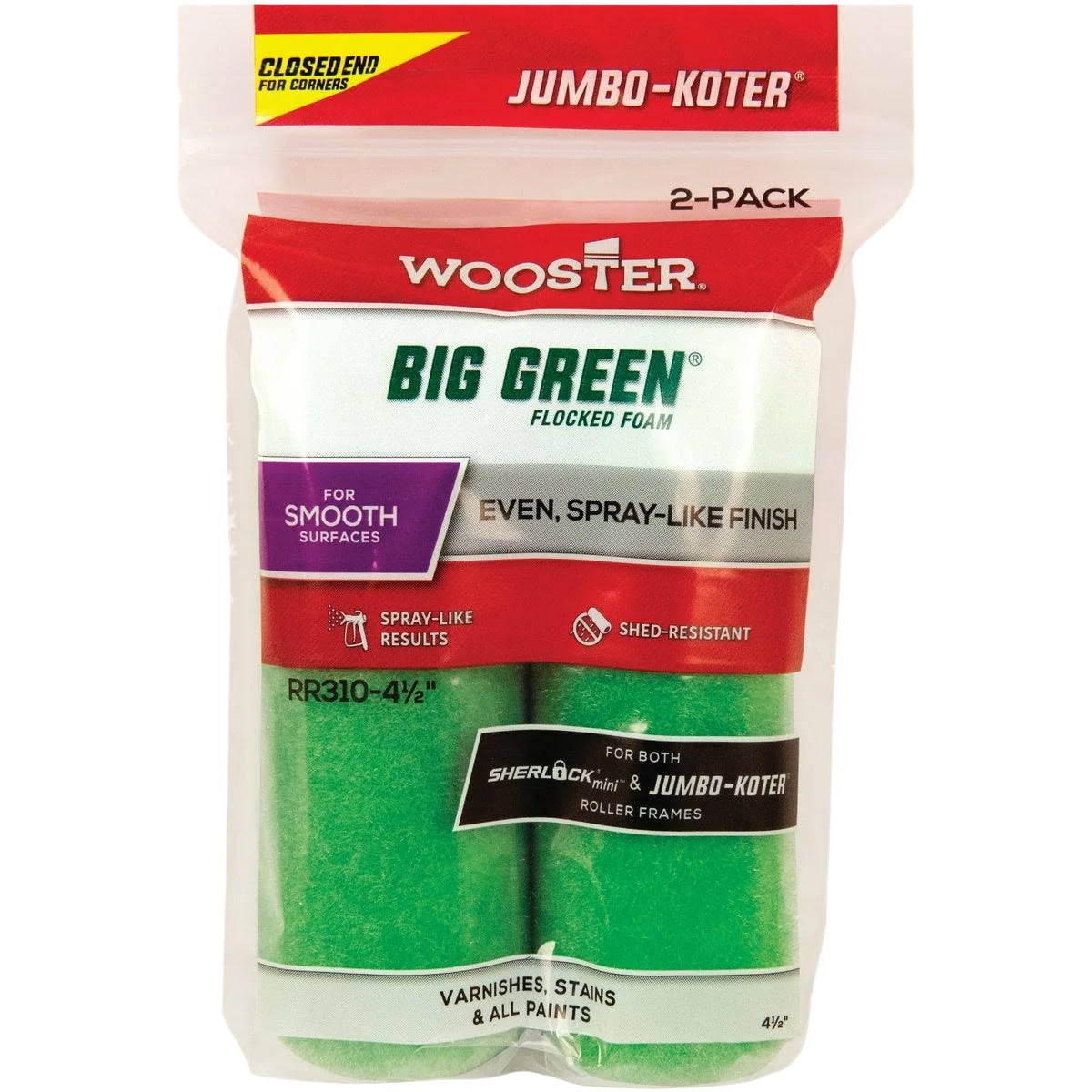 Casual Wooster Jumbo-Koter Flocked Foam Roller Cover Powerful