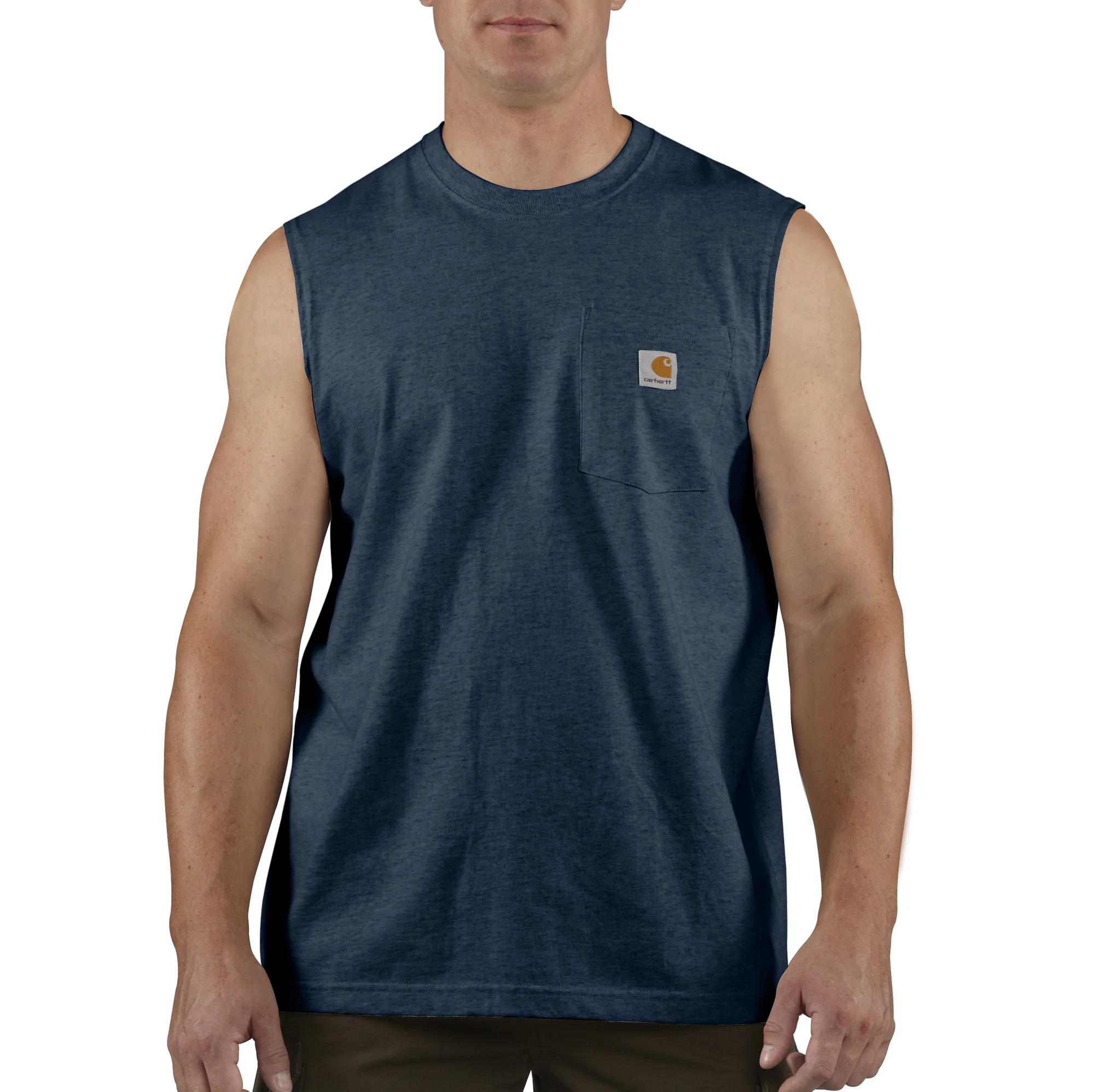 Excellent Carhartt Men’s Medium Navy Sleeveless Pocket Tank Outstanding