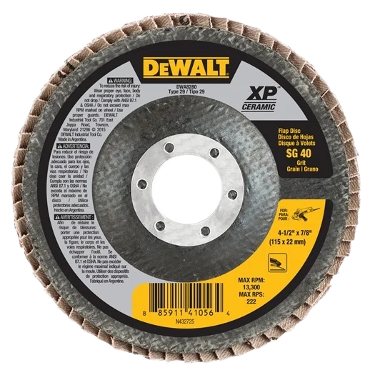 Professional DEWALT 4-1 2 X 7 8 60G T29 Ceramic Flap Disc Specialty