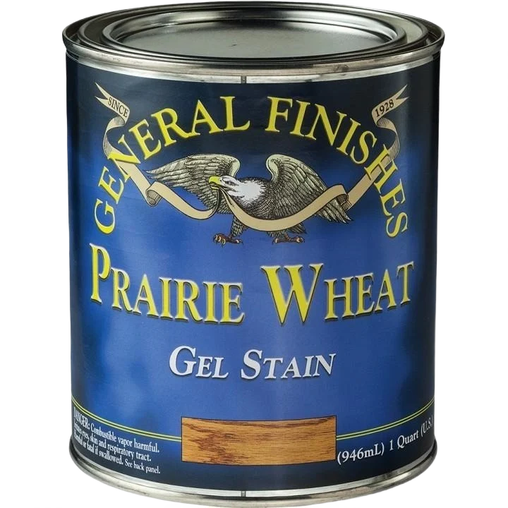 Traditional General Finishes Prairie Wheat Gel Stain 1 Quart Solid
