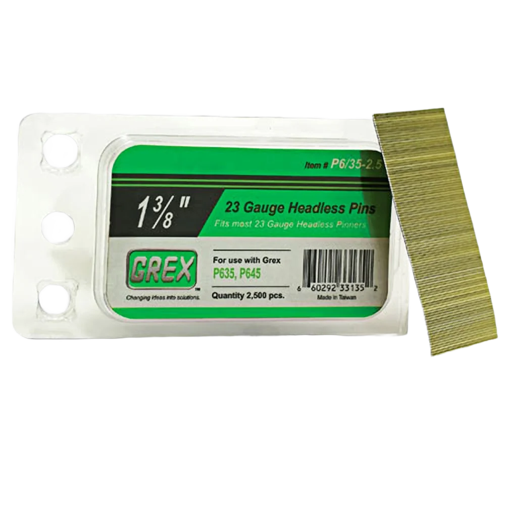 Official Grex 23 Gauge Headless Pins 7 8 in. – 10M Genuine