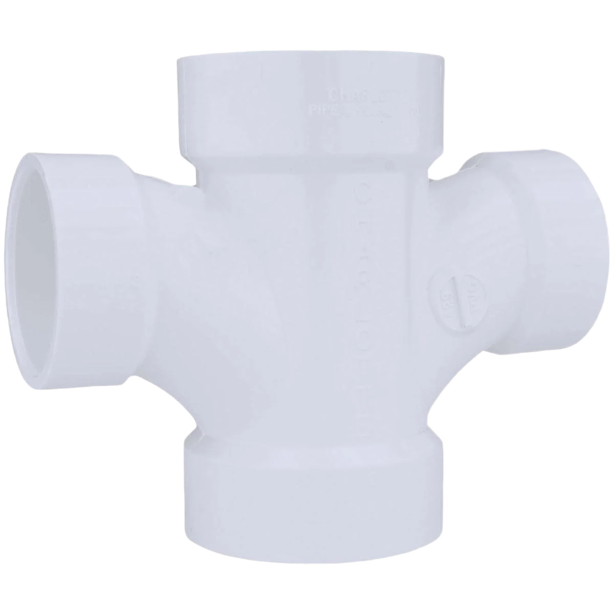 Certified Charlotte Pipe Genova Reducing Double Sanitary Tee Flexible