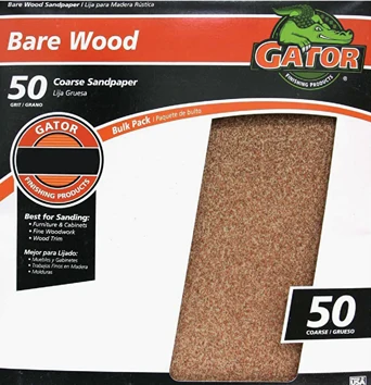 Classic Gator 9 x 11 50-Grit Coarse Sandpaper Single Sheet Easy-to-Use