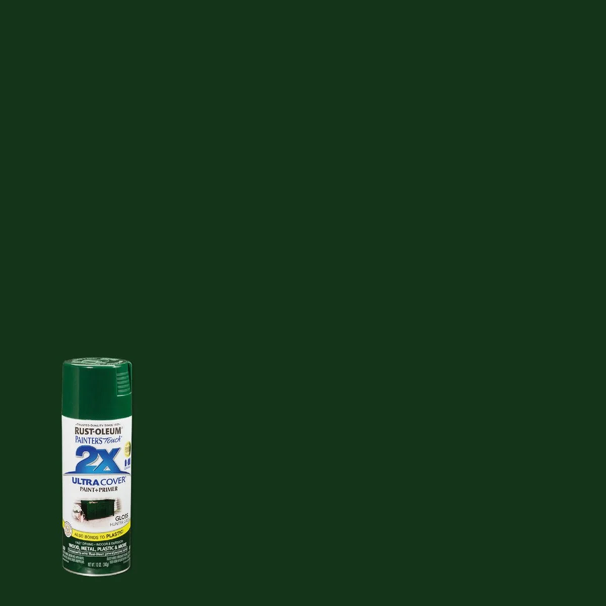 Sustainable Rust-Oleum Painters’ Touch 2X Hunter Green Gloss Spray Paint Primer 12 oz. Solid