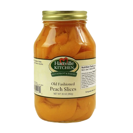 Efficient Hartville Kitchen Old Fashioned Peach Slices 35 oz. Superior