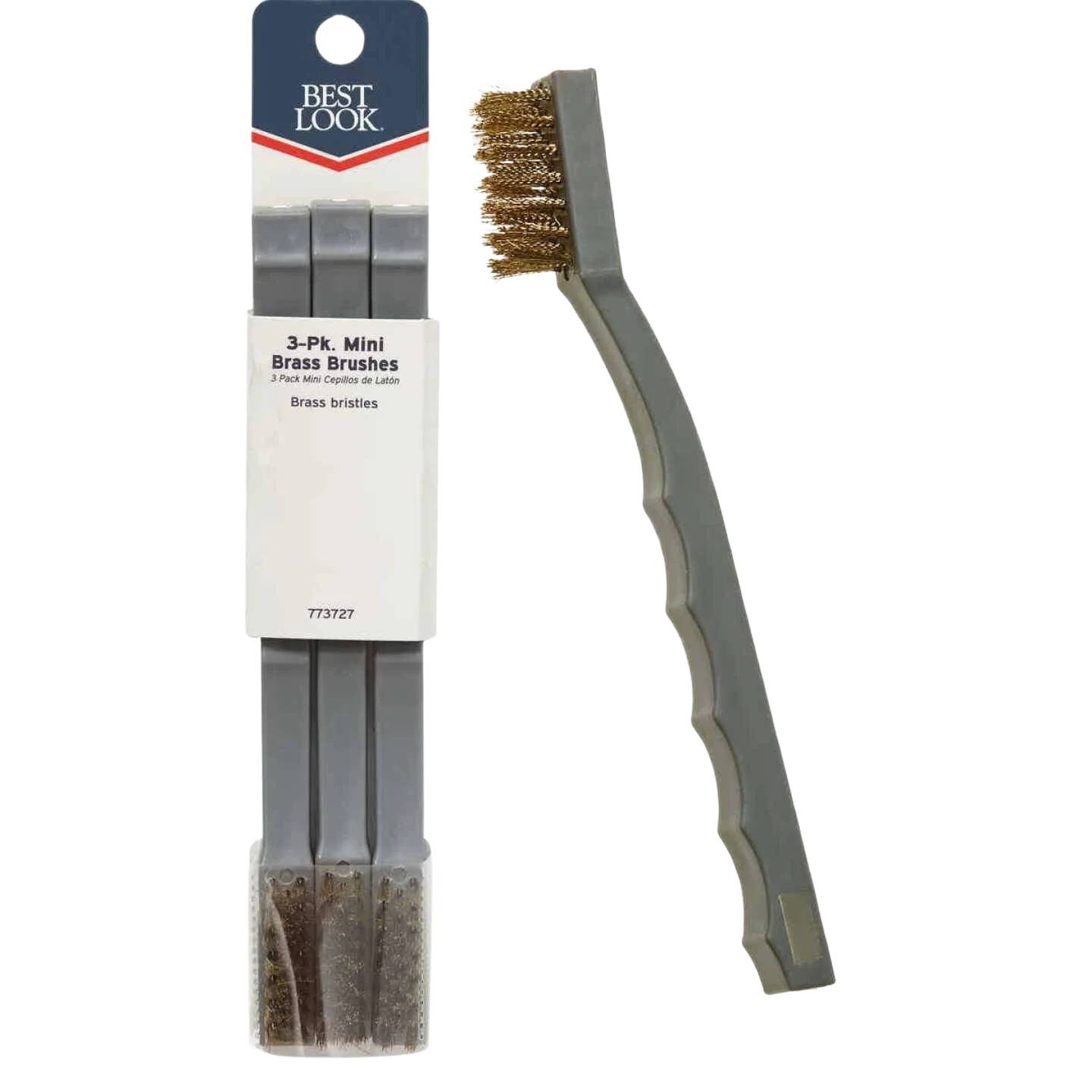Premium Look Brass Bristle Mini Brush 3-Pack Effective