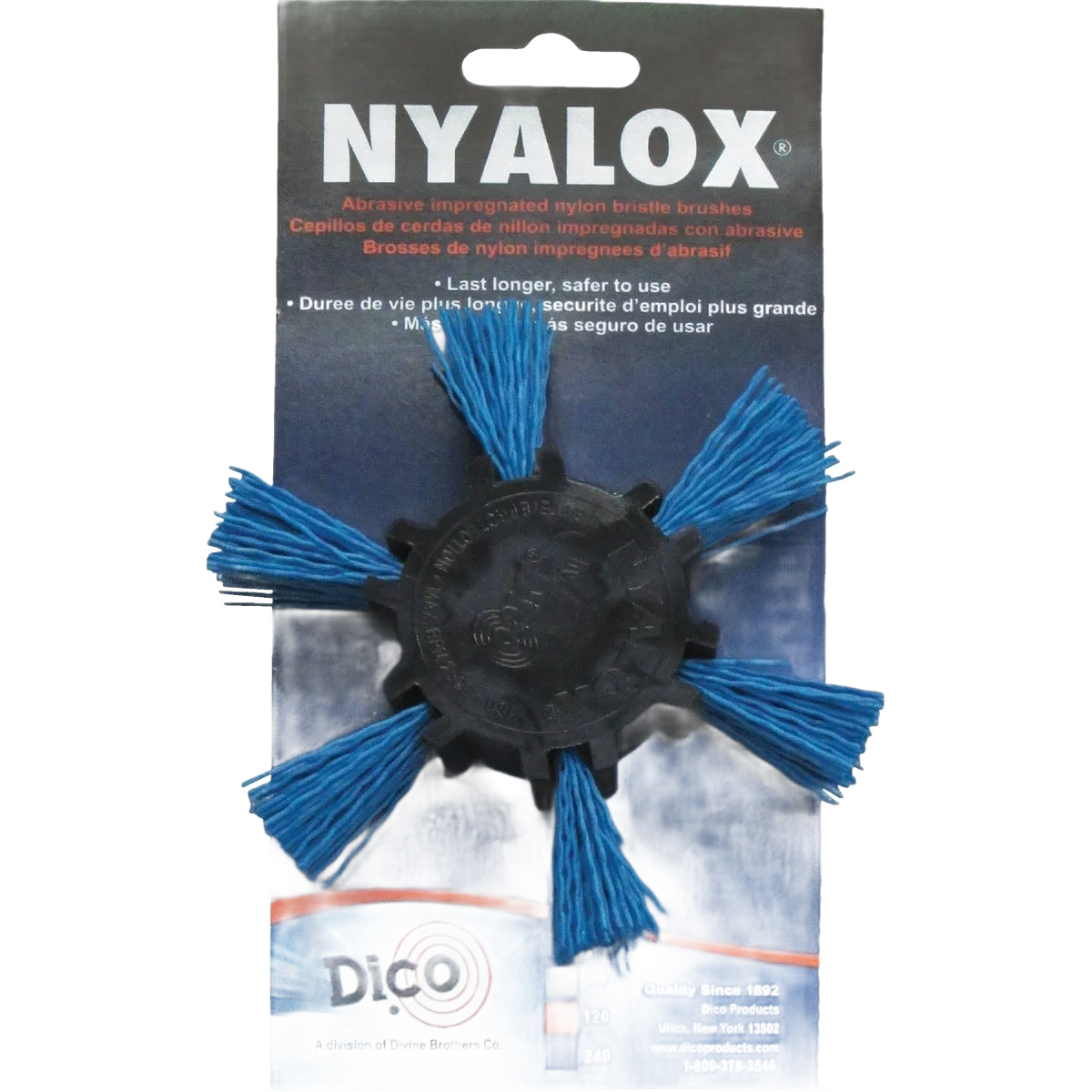 Fine Crafted Nyalox 4 in. 240 Fine Grit Flap Brush Clean