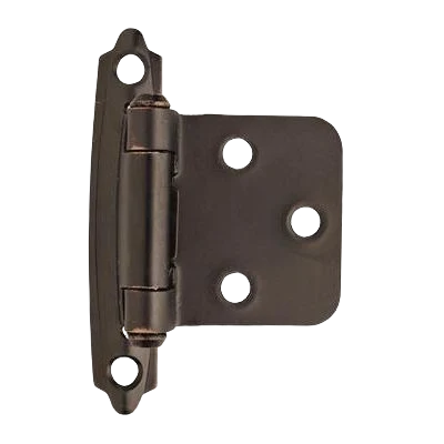 World-Class Amerock Varying Overlay Self-Closing Face Mount Oil-Rubbed Bronze Cabinet Hinge Lightweight
