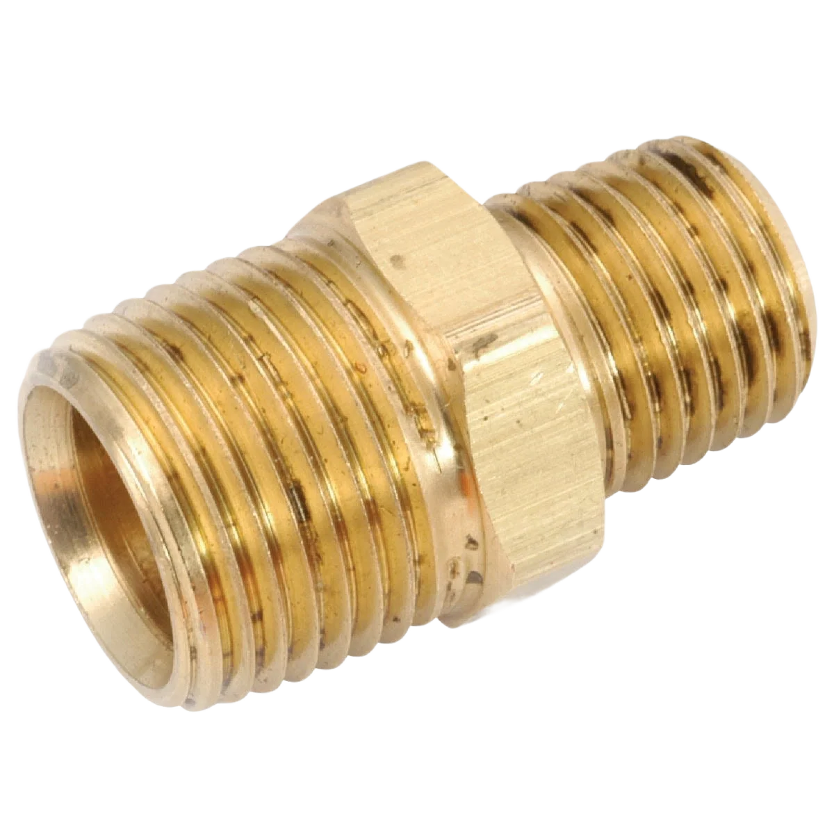 Clean Anderson Metals Reducing Hex Red Brass Nipple 3 4 In. x 1 2 In. User-Friendly