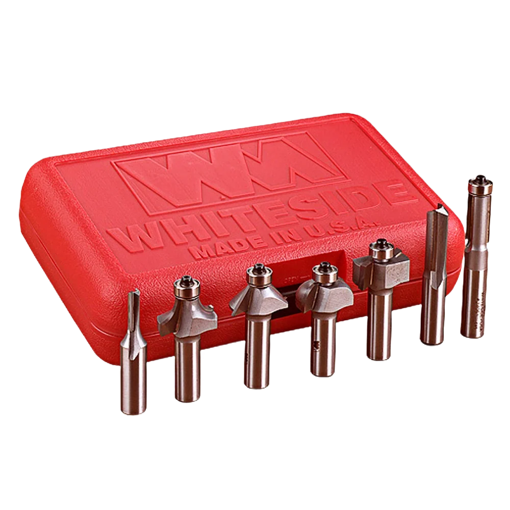 Crafted Whiteside 7 pc. Basic Router Bit Set 1 2 in. Shank Modern