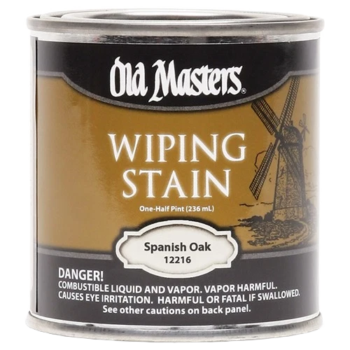 Smart Old Masters Spanish Oak Oil Base Wiping Stain 1 2 Pint Easy-to-Use