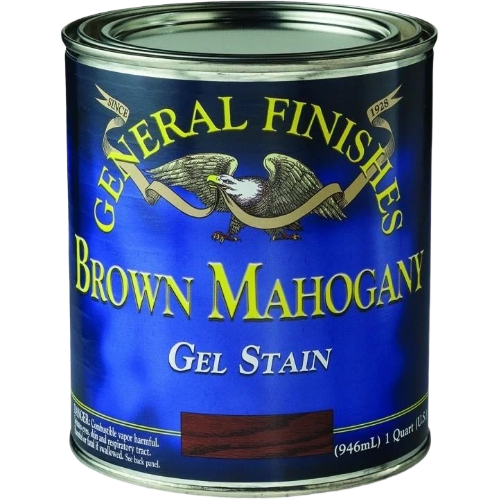 Long-Lasting General Finishes Brown Mahogany Gel Stain 1 2 Pint Elite
