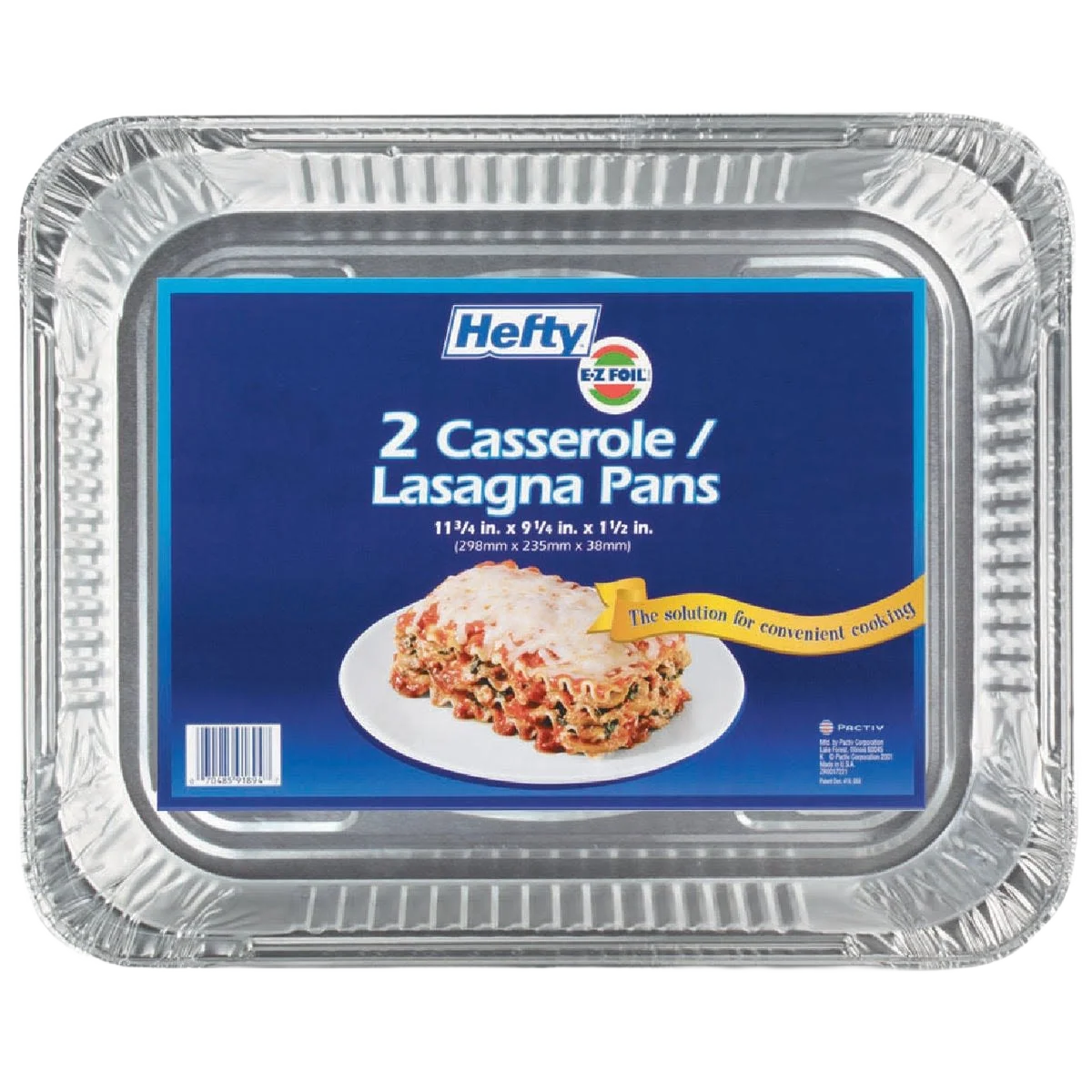 Sustainable Hefty 2-Pack Casserole Lasagna Baking Pan Detailed