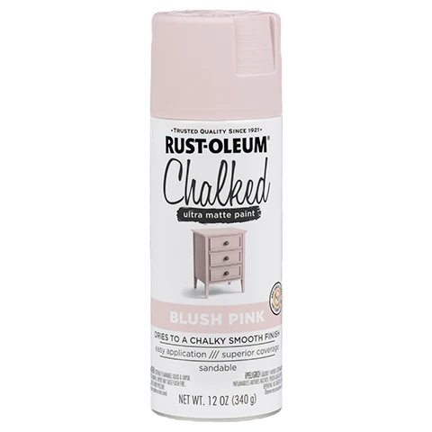 Soft Rust-Oleum Chalked Ultra Matte Blush Pink Spray Paint 12 oz. Fashionable
