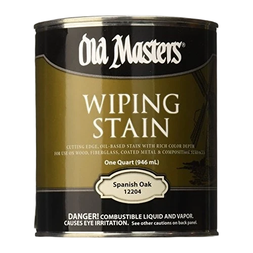 Contemporary Old Masters Spanish Oak Oil Base Wiping Stain 1 Quart Refined