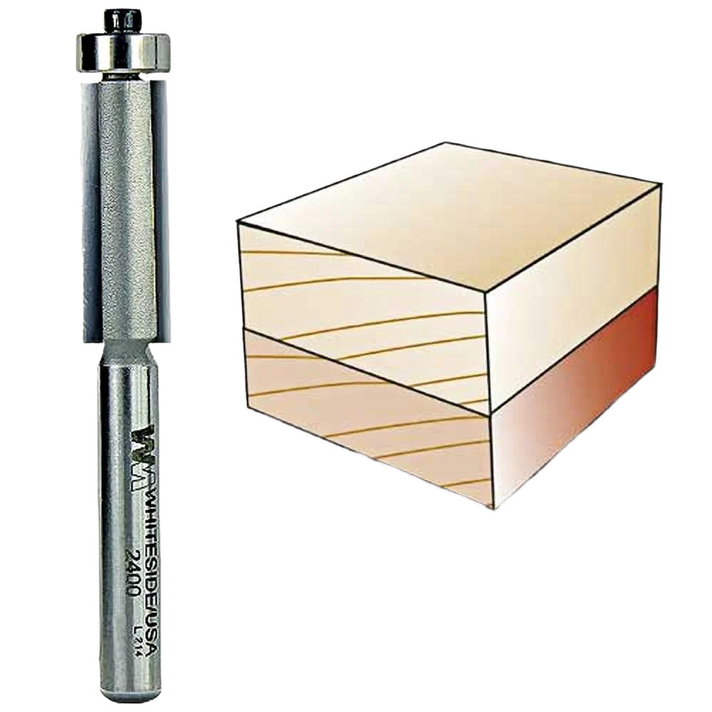 Versatile Whiteside Flush Trim Bit 1 4 in. SH x 3 8 in. CD x 1 in. CL Eco-Friendly