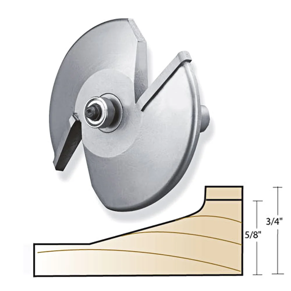 World-Class Whiteside 2-Wing Straight Cove Raised Panel Bit 1 2 in. SH Dependable