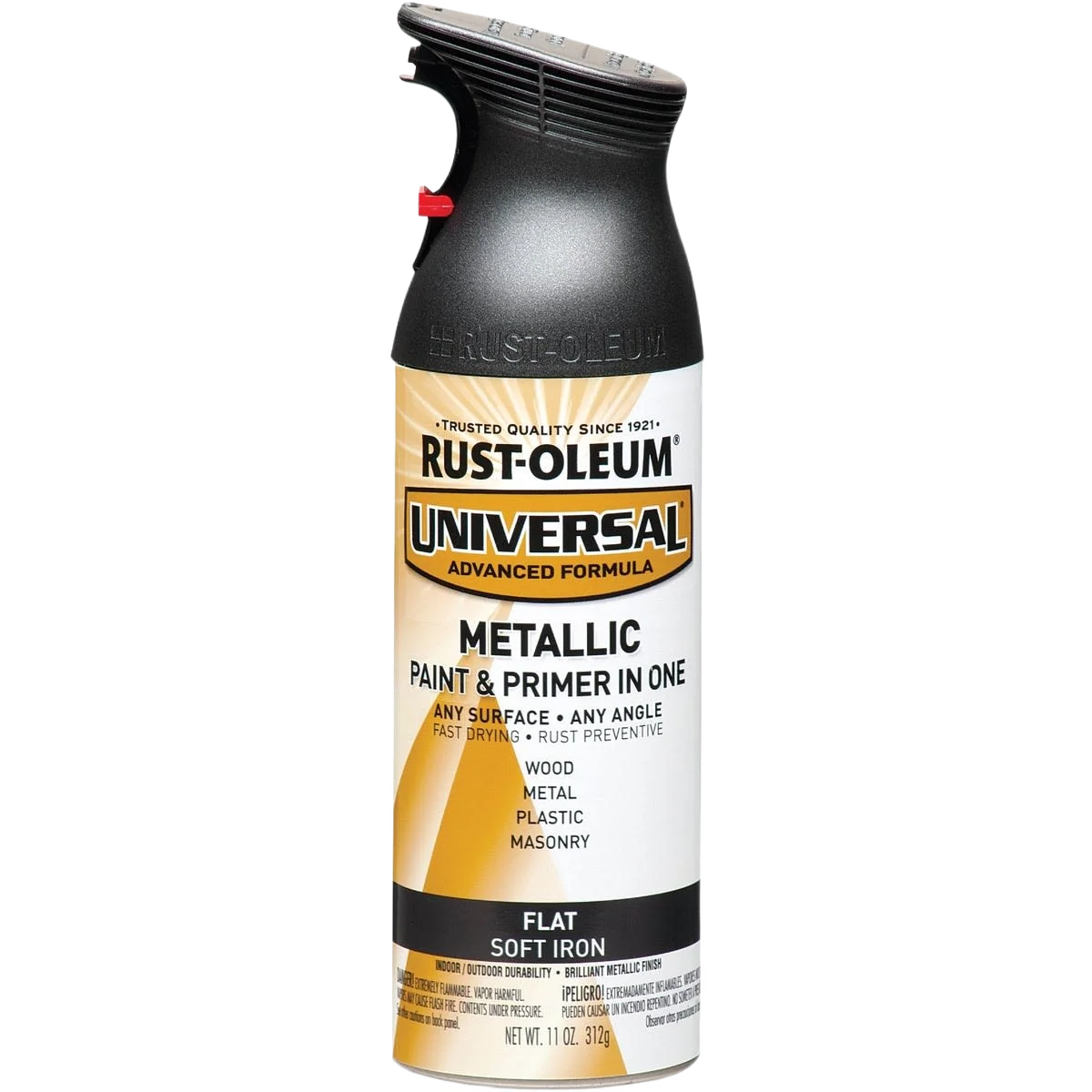 Authentic Rust-Oleum Universal Flat Soft Iron Metallic Primer Paint Spray 11 oz. User-Friendly