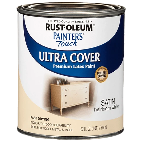Responsible Rust-Oleum Painters’ Touch Heirloom White Satin Brush-On Paint 1 Quart Consistent