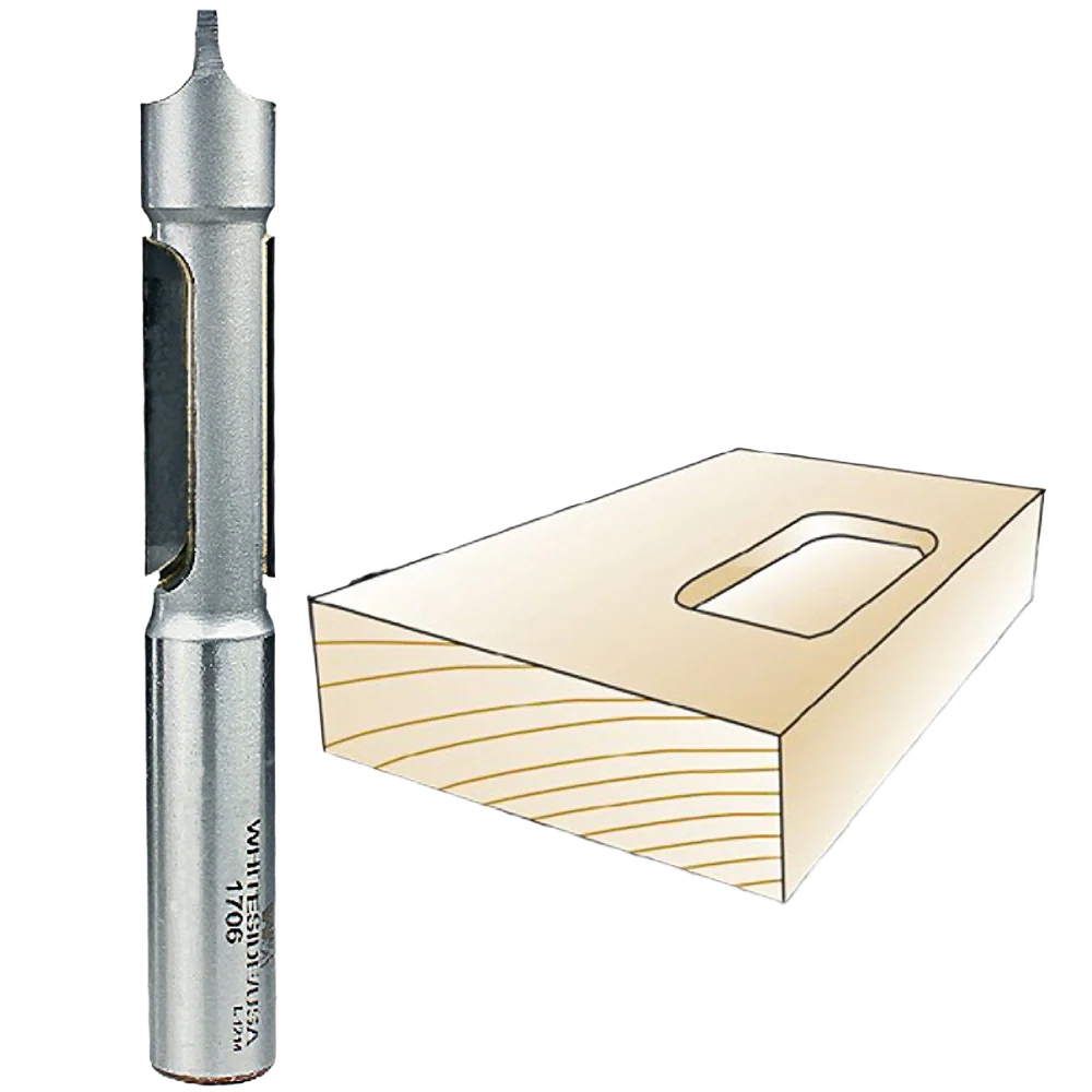 Solid Whiteside Panel Bit w Pilot Plunge Point 1 2 in. SH x 1 2 in. CD x 1-1 4 in. CL Premium