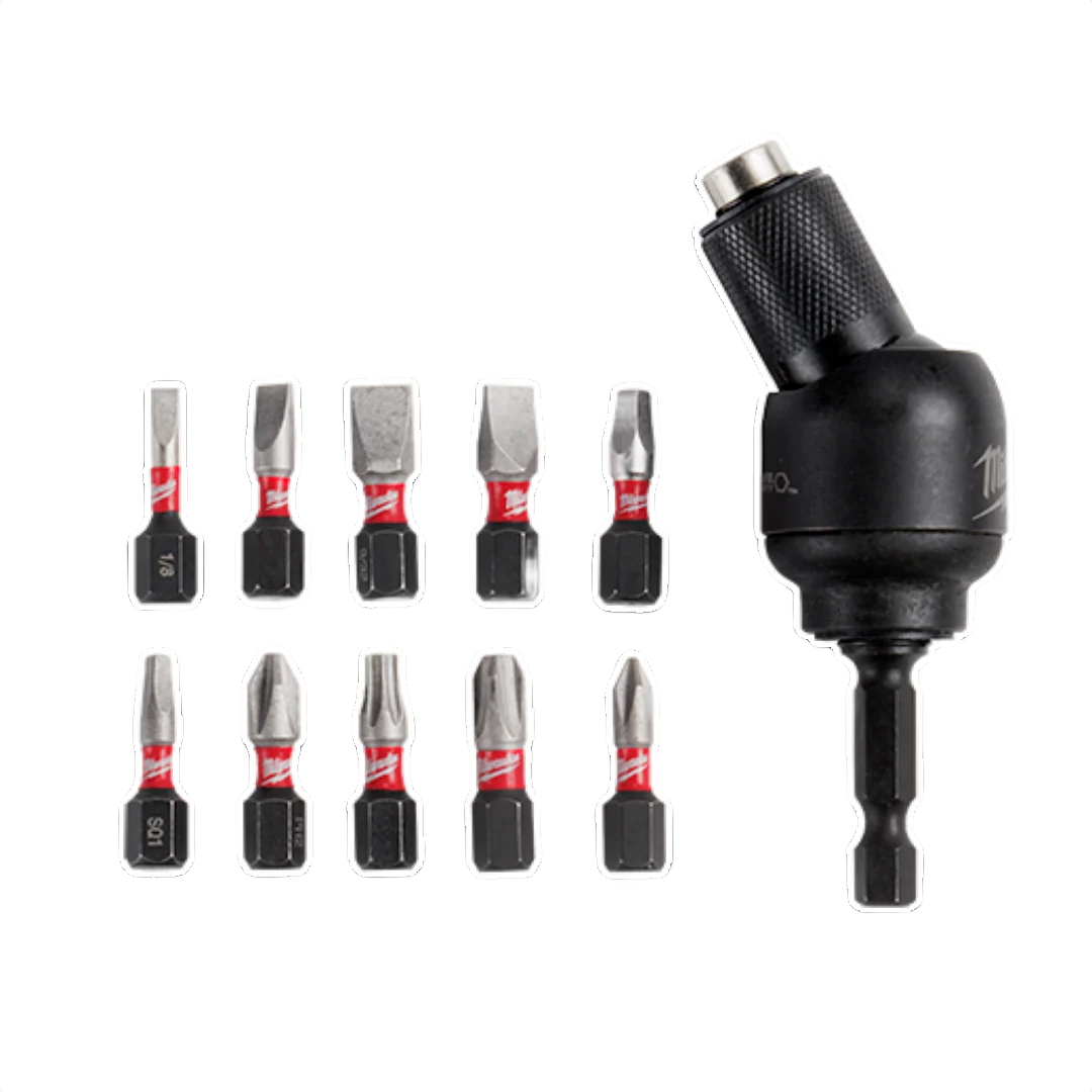 Advanced Milwaukee SHOCKWAVE™ 30° KNUCKLE™ Pivoting Bit Holder 11-Pack Enhanced