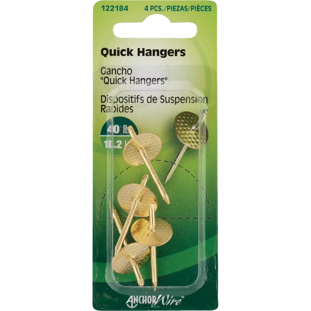 Fine Hillman Anchor Wire E-Z Hanger 40 Lb. Capacity 5-Count Traditional