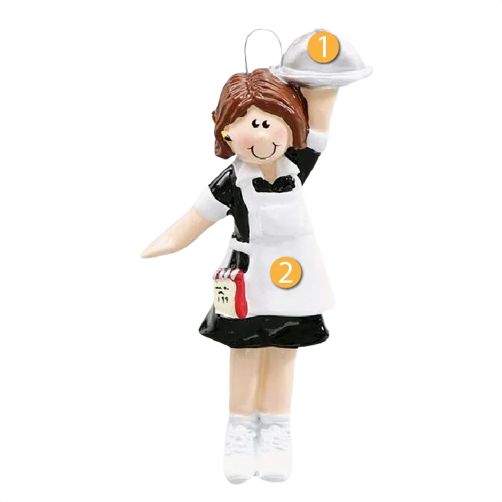 High-End Rudolph Me Personalized Waitress Ornament Functional