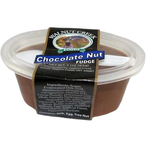 Elite Walnut Creek Chocolate Walnut Fudge Cup 3 oz. Soft