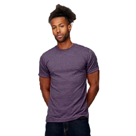 User-Friendly Tultex Unisex Poly-Rich Heather Purple Short Sleeve Shirt Small Premium