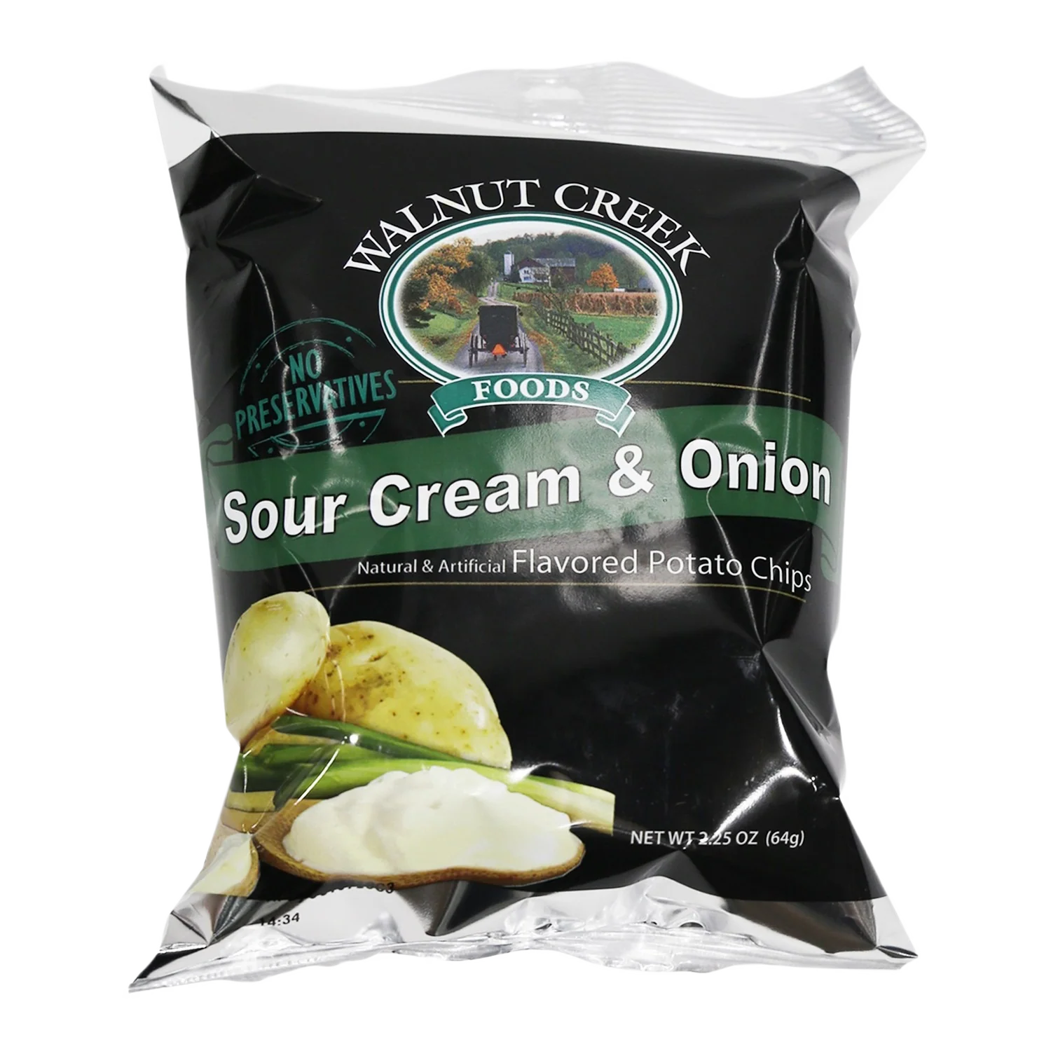 Casual Walnut Creek Sour Cream and Onion Potato Chips 2.25 oz. High-Quality