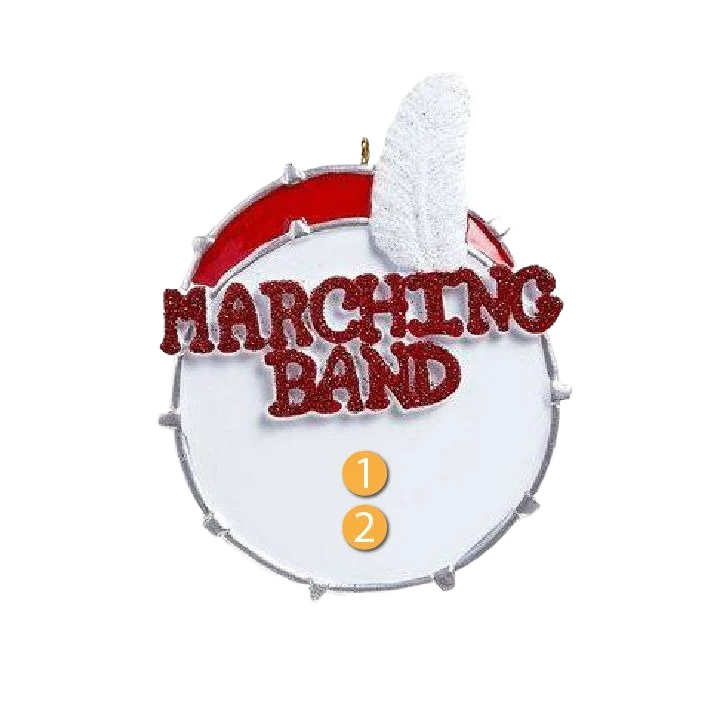 Fast Rudolph Me Personalized Marching Band Drum Ornament High-Grade
