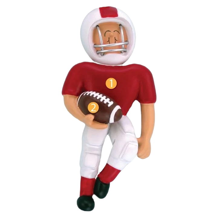 Specialty Ornament Central Personalized Male Football Player in Red Uniform Ornament High-Performance