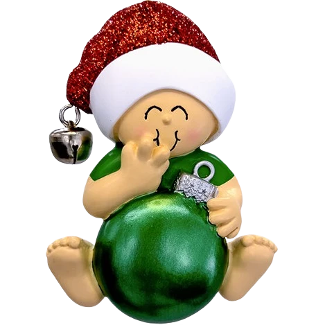 Elegant Ornament Central Personalized Green Baby with Bulb Ornament Next-Generation