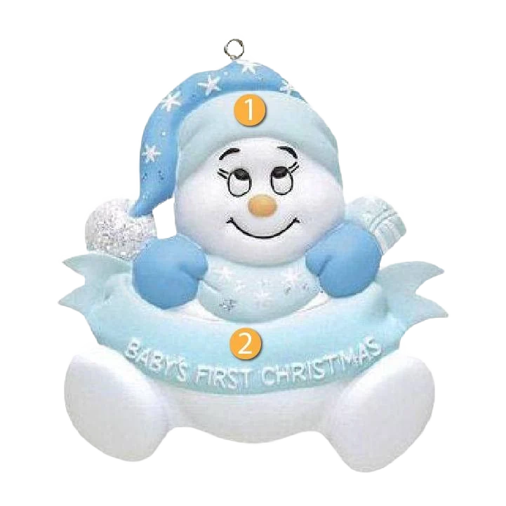 Selected Rudolph Me Personalized Blue Snowbaby First Christmas Ornament Unique