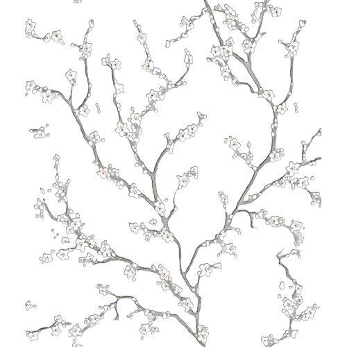 Elite RoomMates Blue Cherry Blossom Peel and Stick Wallpaper Safe