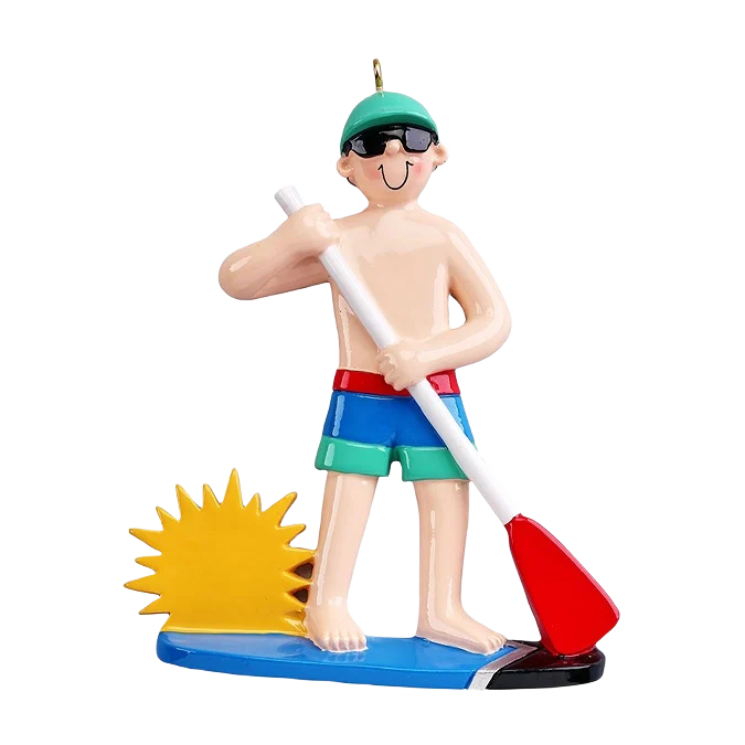Reliable Rudolph Me Personalized Paddleboard Boy Ornament Reusable