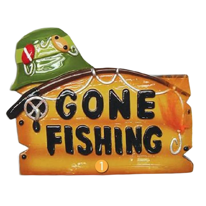 Environmentally Friendly PolarX Personalized Gone Fishing Ornament Casual