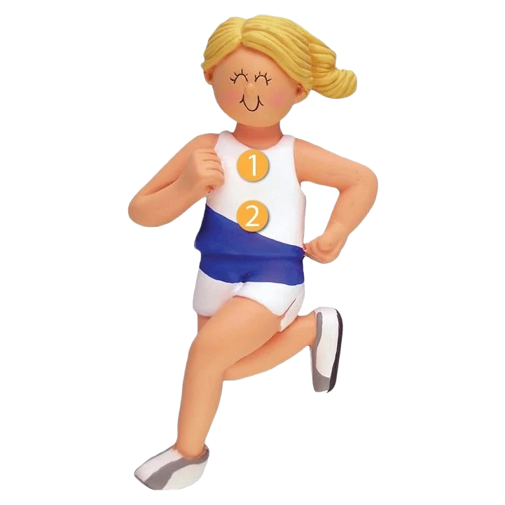 Advanced Ornament Central Personalized Blonde Female Runner Ornament Soft